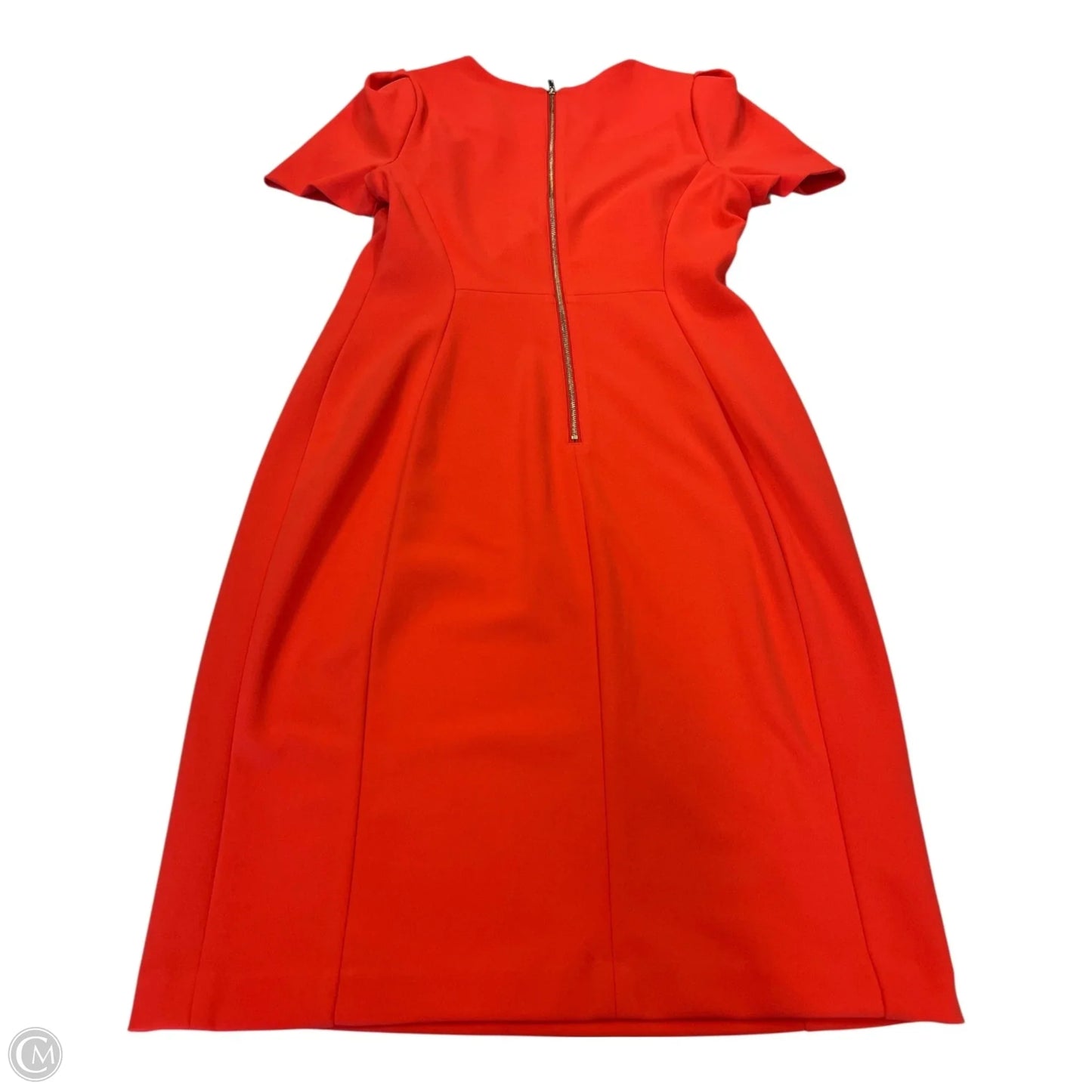 Dress Casual Short By Calvin Klein In Orange, Size: 10