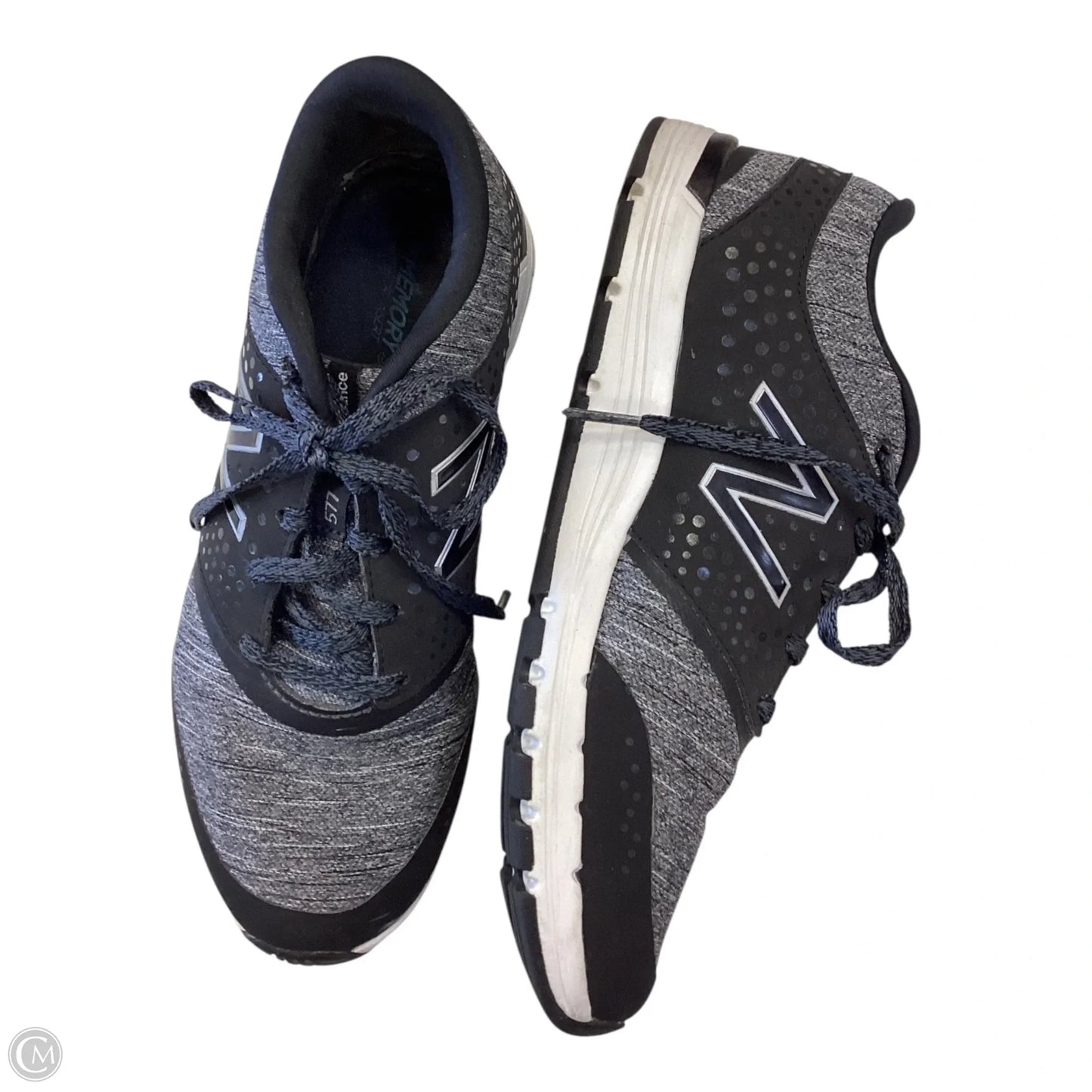 Shoes Sneakers By New Balance In Black & Grey, Size: 7.5
