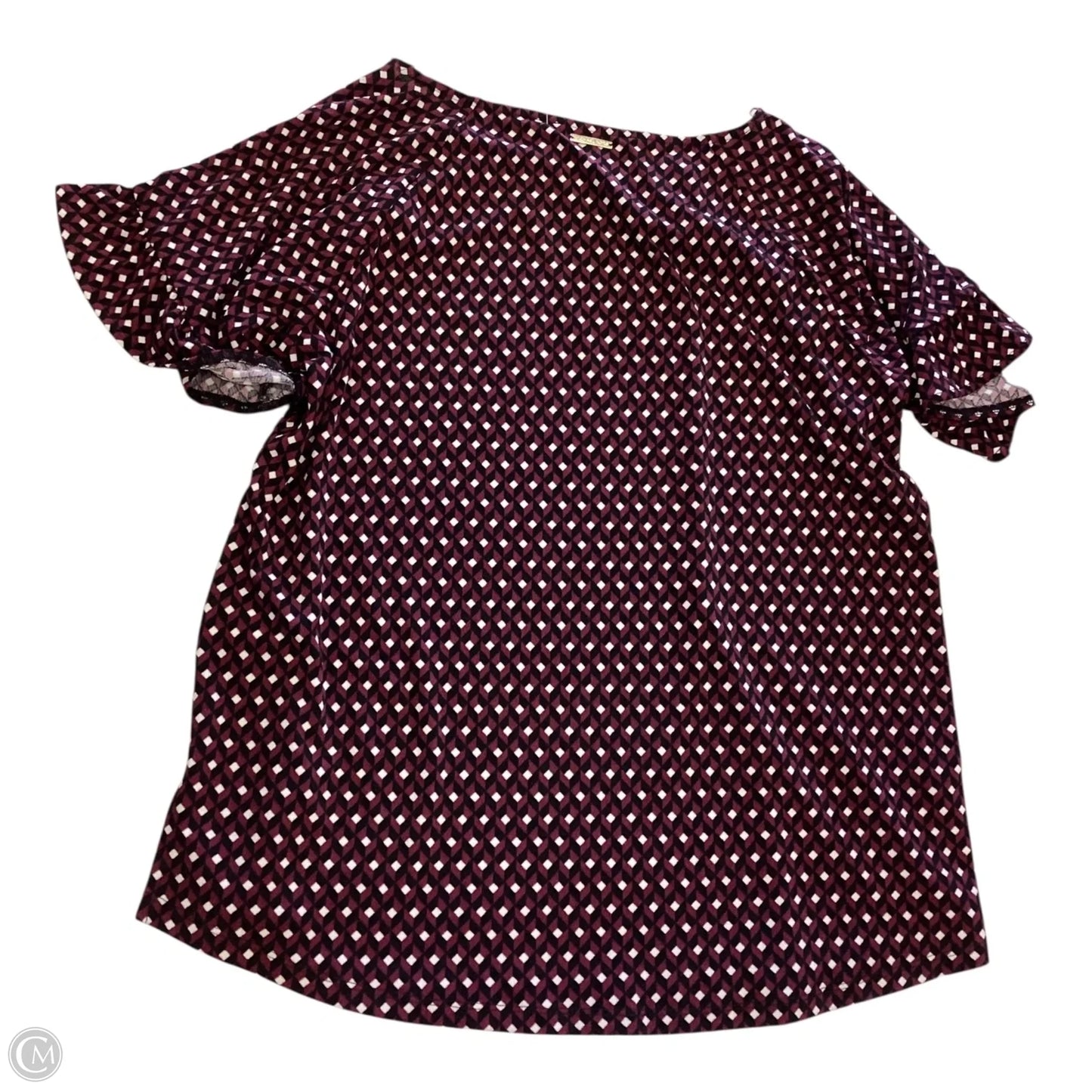 Top Short Sleeve By Michael By Michael Kors In Maroon, Size: L