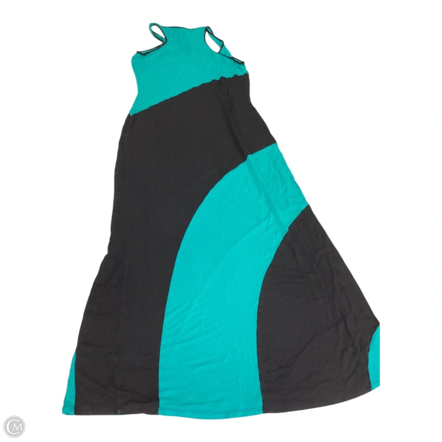 Dress Casual Maxi By Milano In Black & Green, Size: M