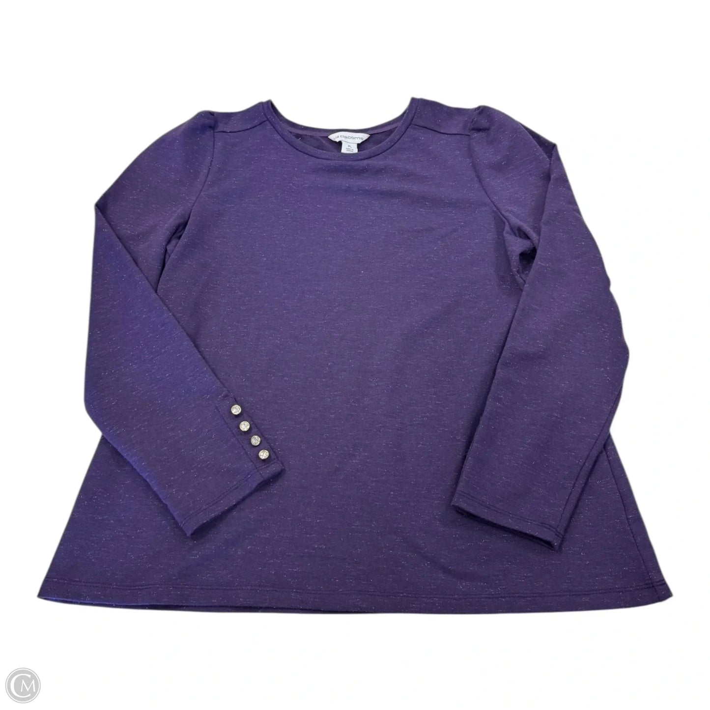 Top Long Sleeve By Liz Claiborne In Purple, Size: M