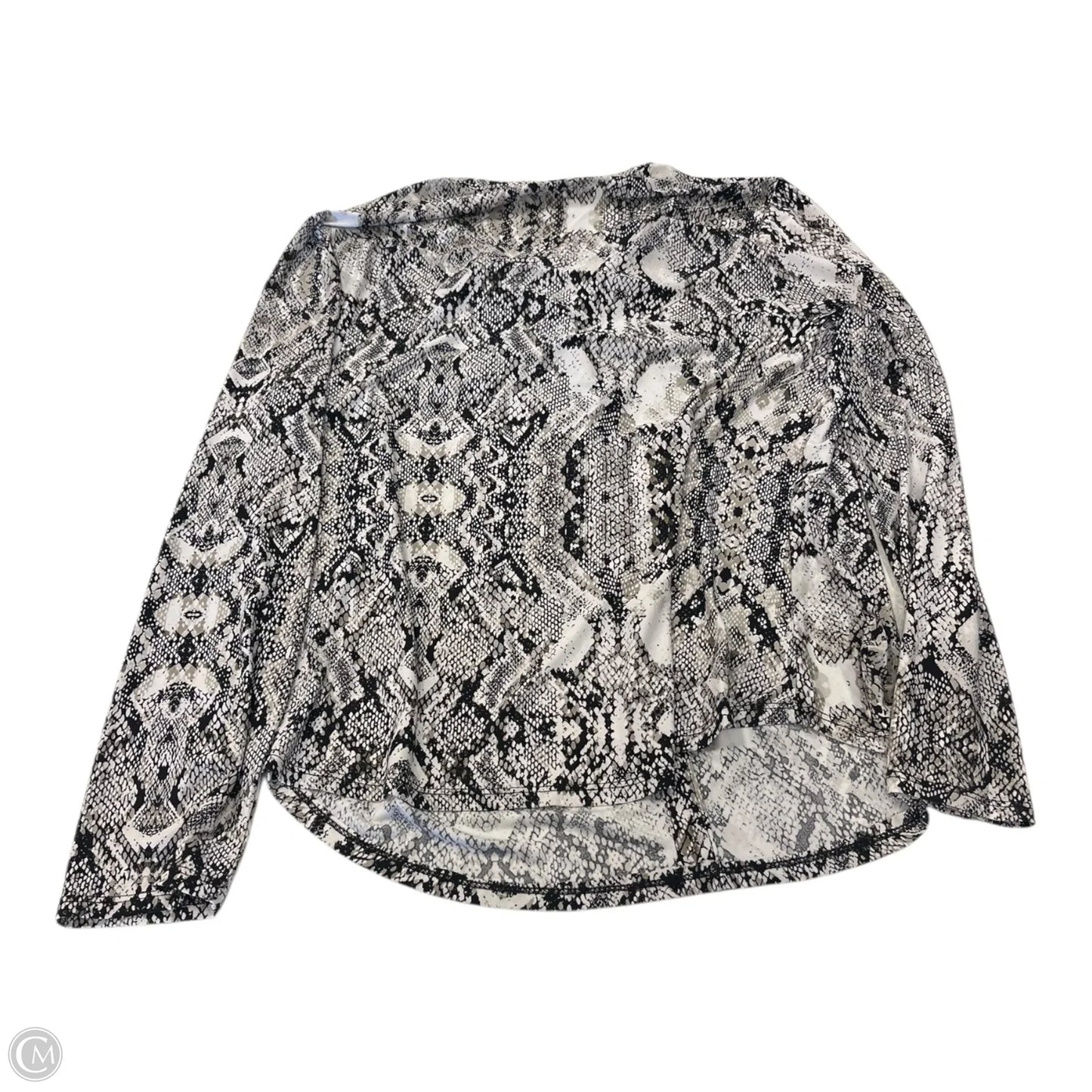 Top Long Sleeve By Inc In Snakeskin Print, Size: Xlp