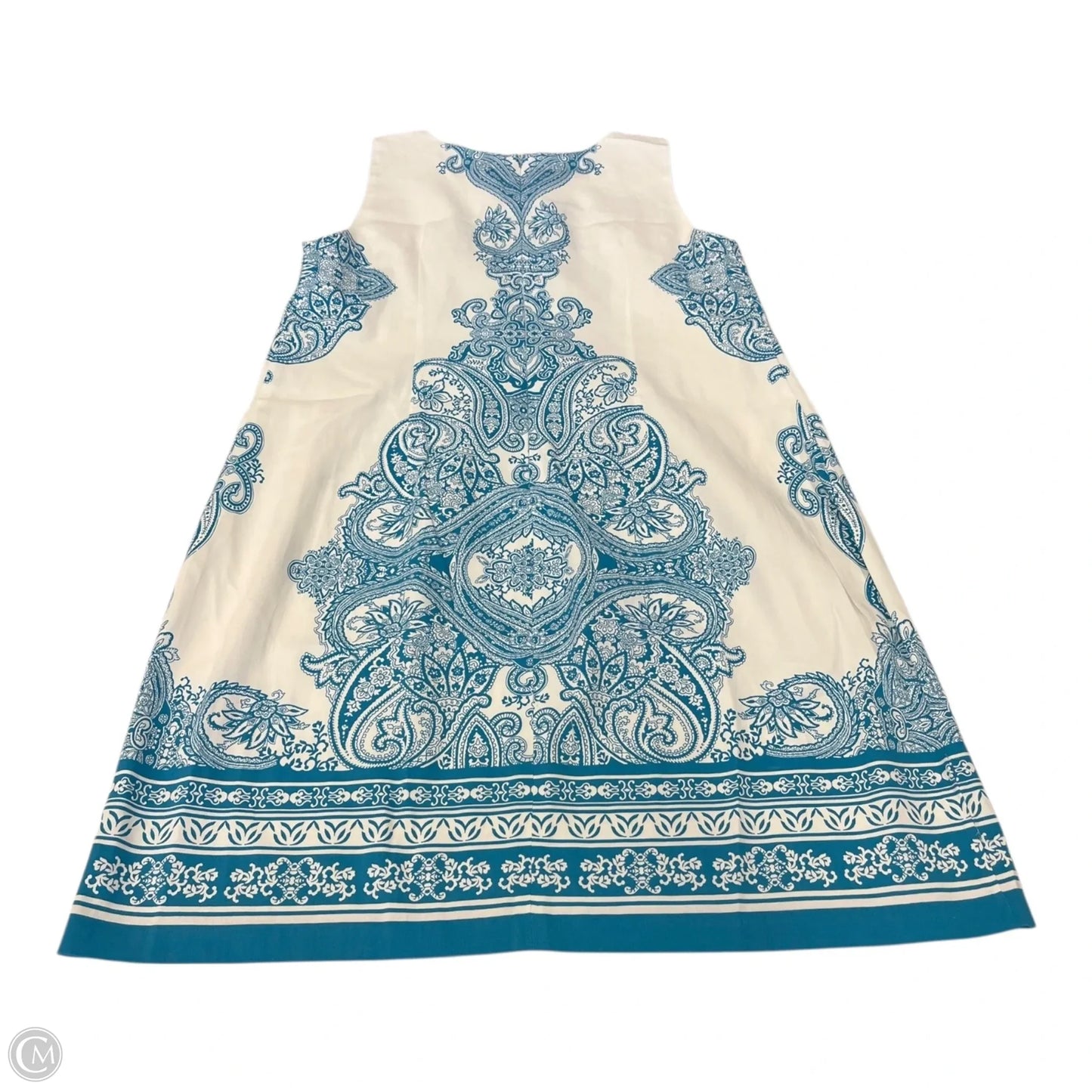 Dress Casual Short By Harper In Blue & White, Size: 14