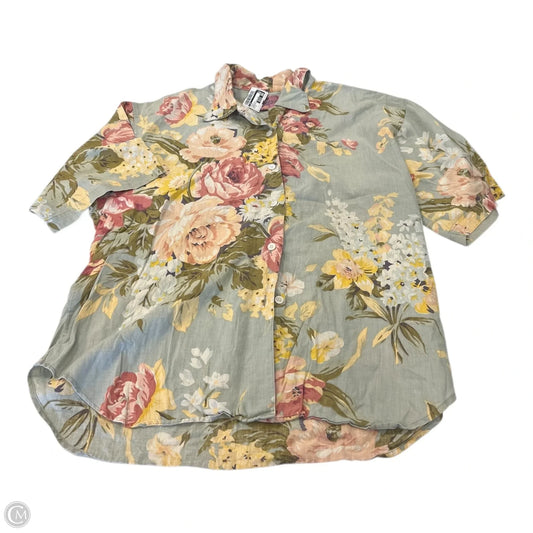 Top Short Sleeve By Cmc In Floral Print, Size: 14