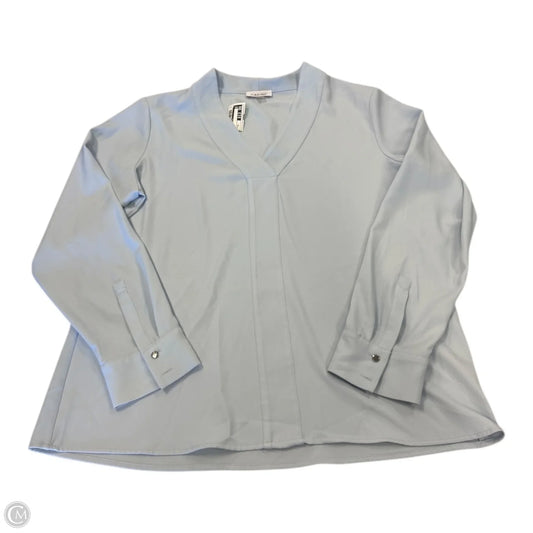 Top Long Sleeve By Calvin Klein In Blue, Size: Xl
