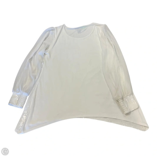 Top Long Sleeve By Alfani In White, Size: M
