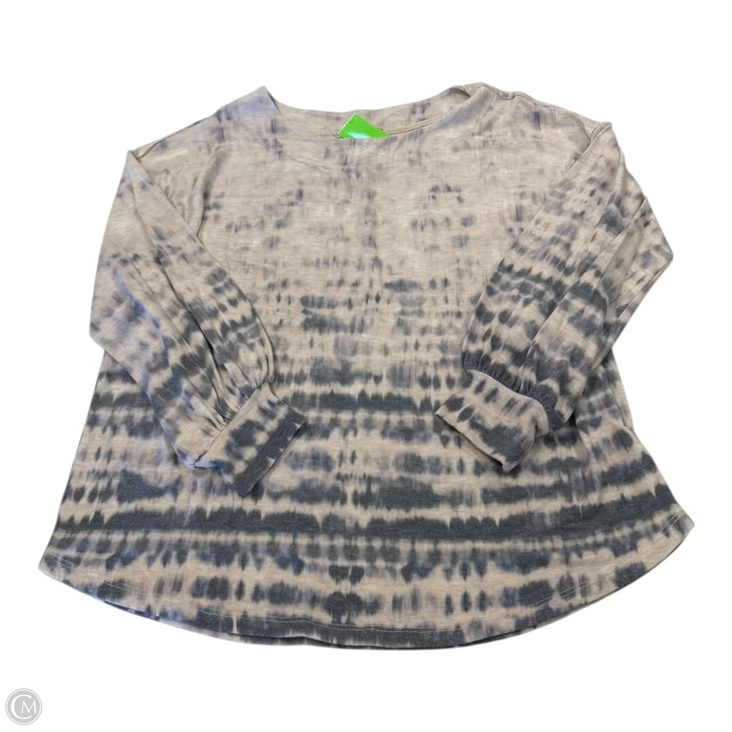 Top Long Sleeve By Democracy In Tie Dye Print, Size: L
