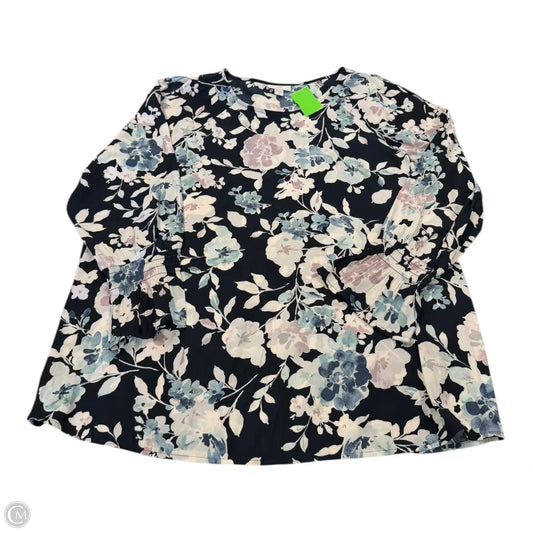 Top Long Sleeve By J. Jill In Floral Print, Size: M