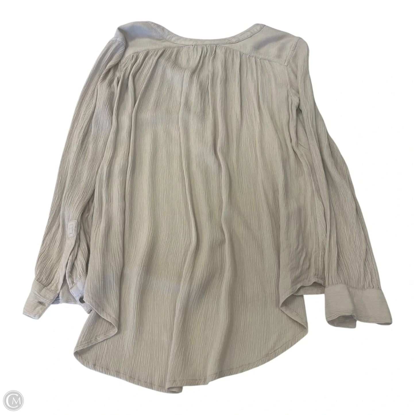 Top Long Sleeve By Bobeau In Beige, Size: S