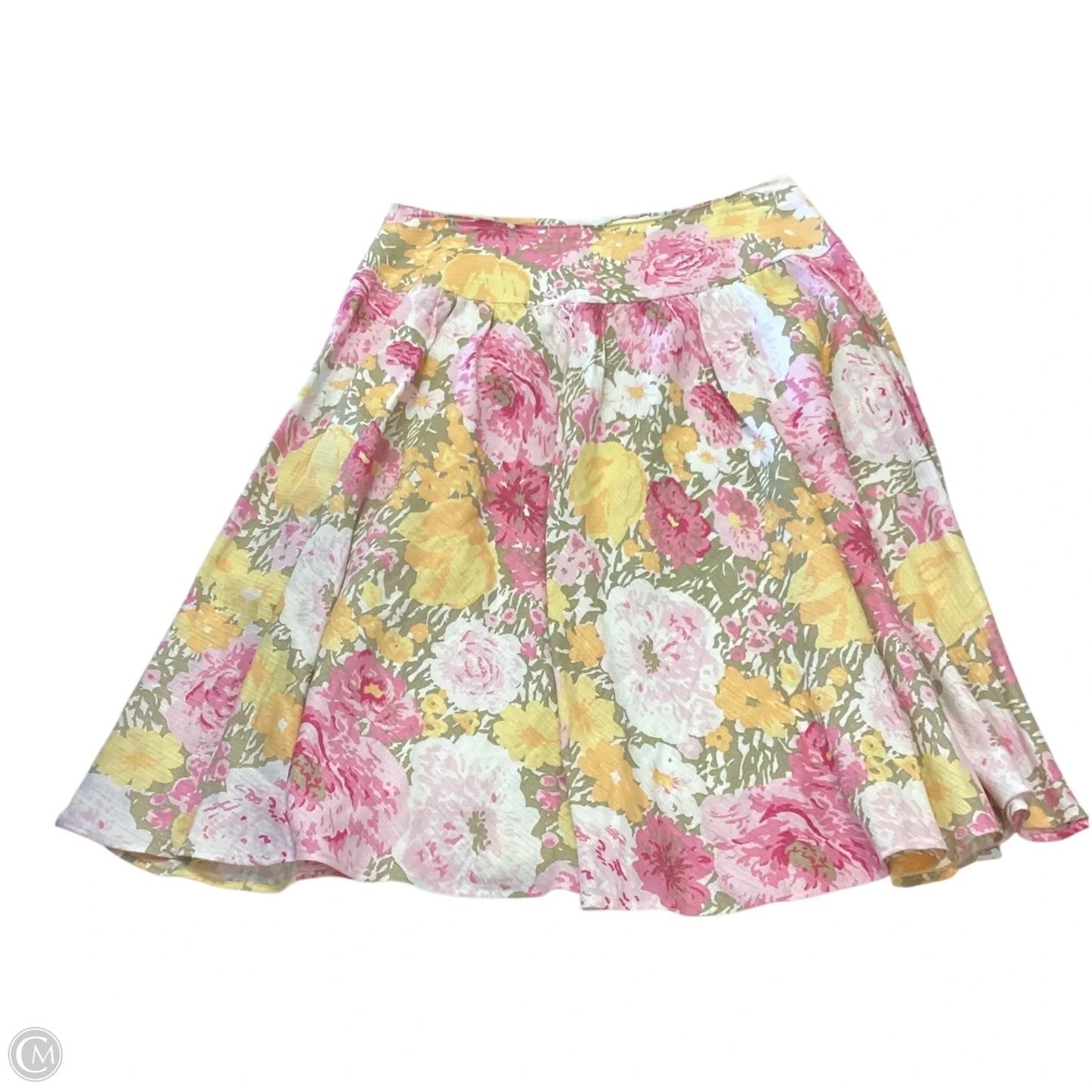 Skirt Midi By Loft In Floral Print, Size: 8