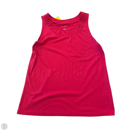 Top Sleeveless By Talbots In Plaid Pattern, Size: M