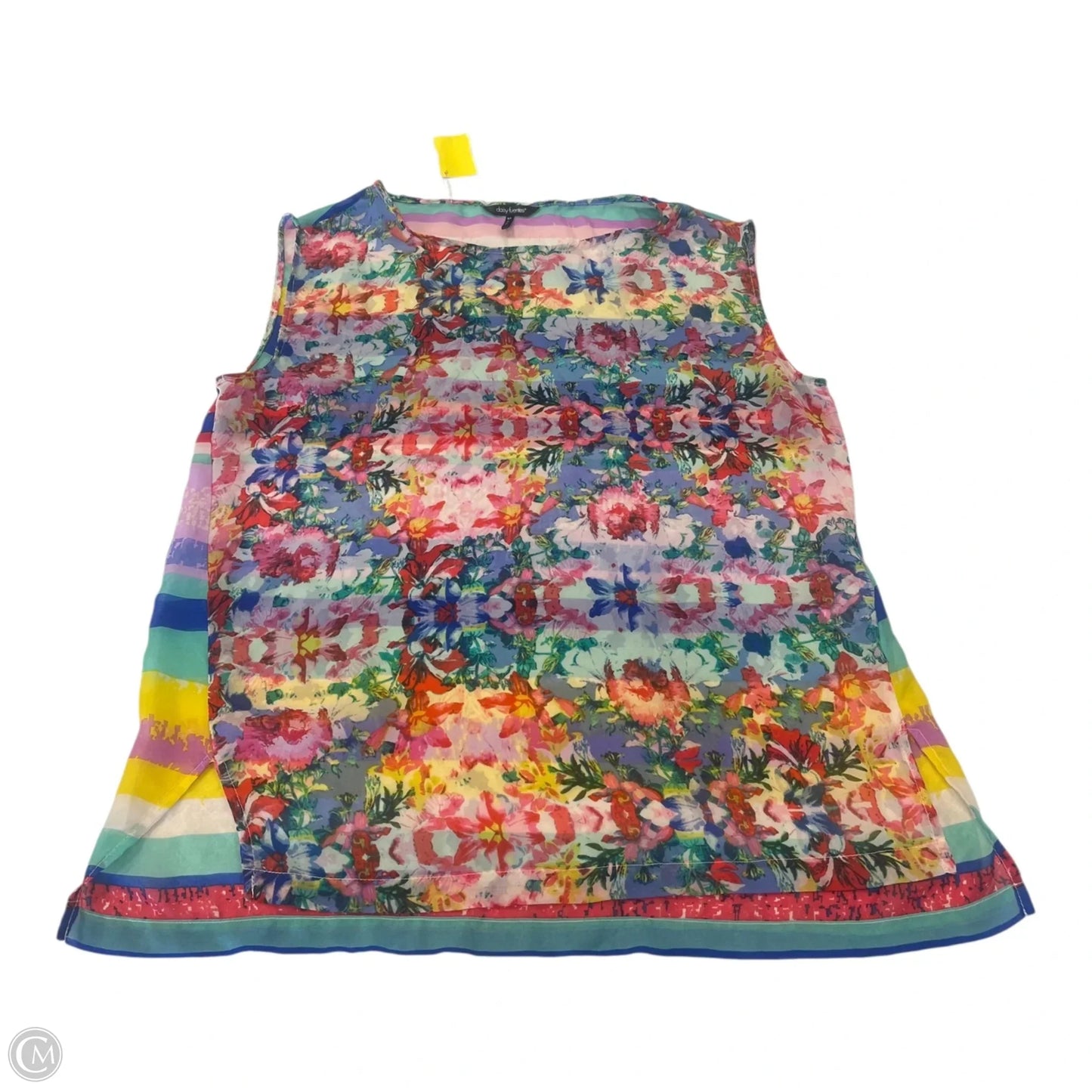 Top Sleeveless By Daisy Fuentes In Floral Print, Size: M