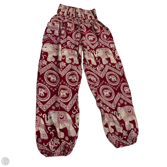 Pants Lounge By Clothes Mentor In Cream & Red, Size: Osfm