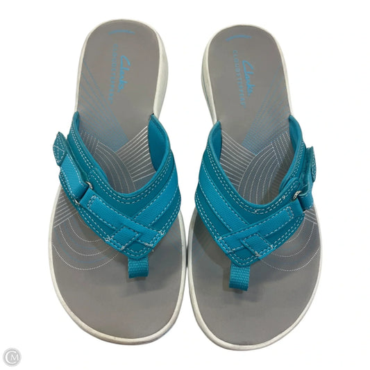 Sandals Flip Flops By Clarks In Blue, Size: 7