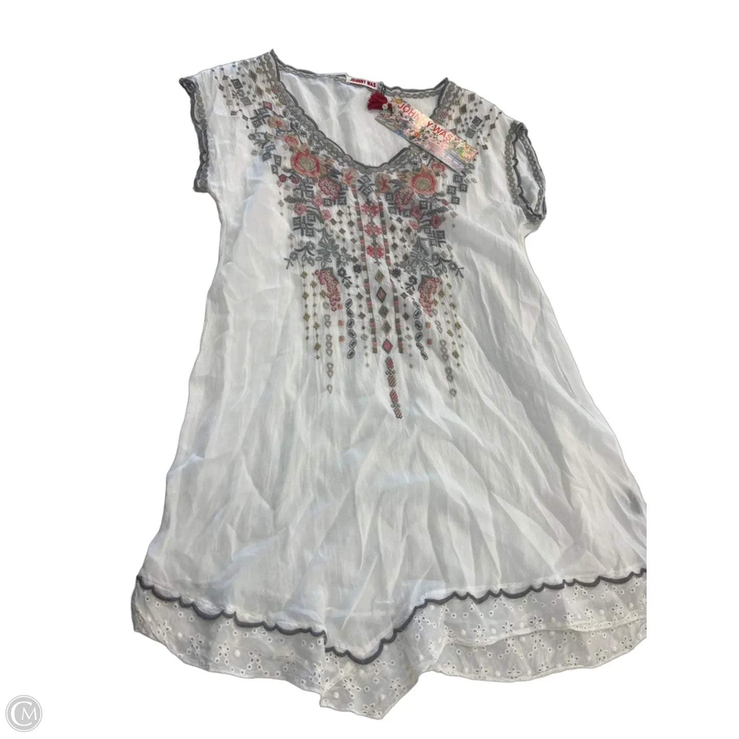 Tunic Designer By Johnny Was In White, Size: Xs
