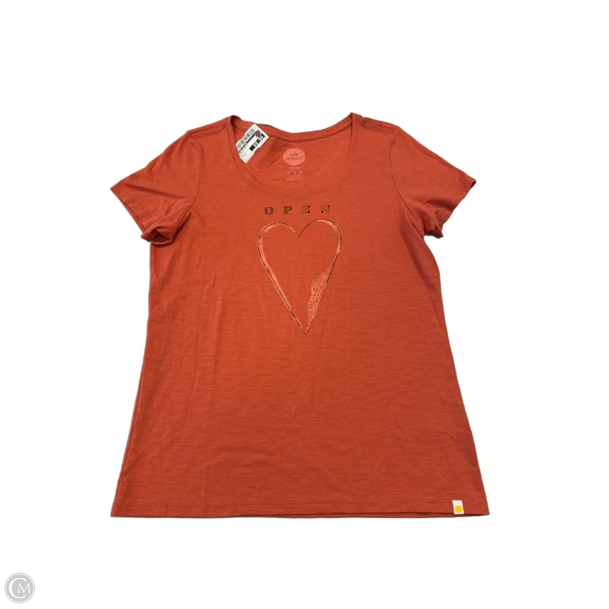 Top Short Sleeve Basic By Life Is Good In Orange, Size: M