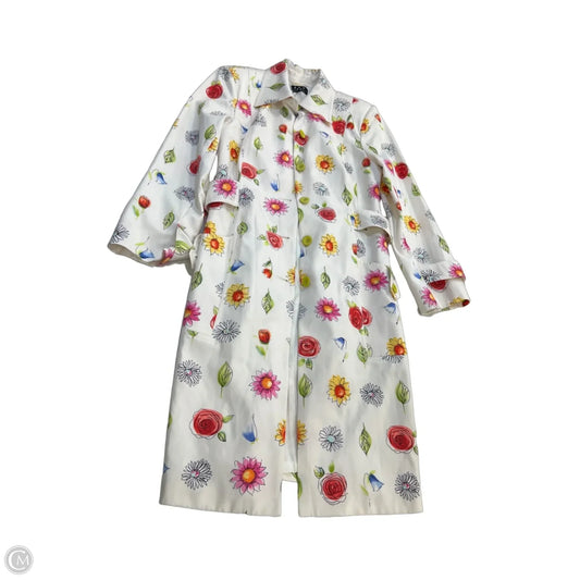 Jacket Denim By David Meister In Floral Print, Size: 12