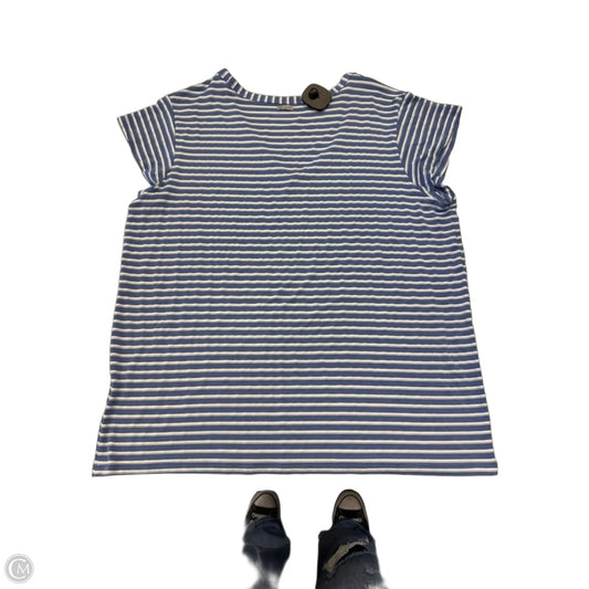 Top Short Sleeve By Columbia In Striped Pattern, Size: L