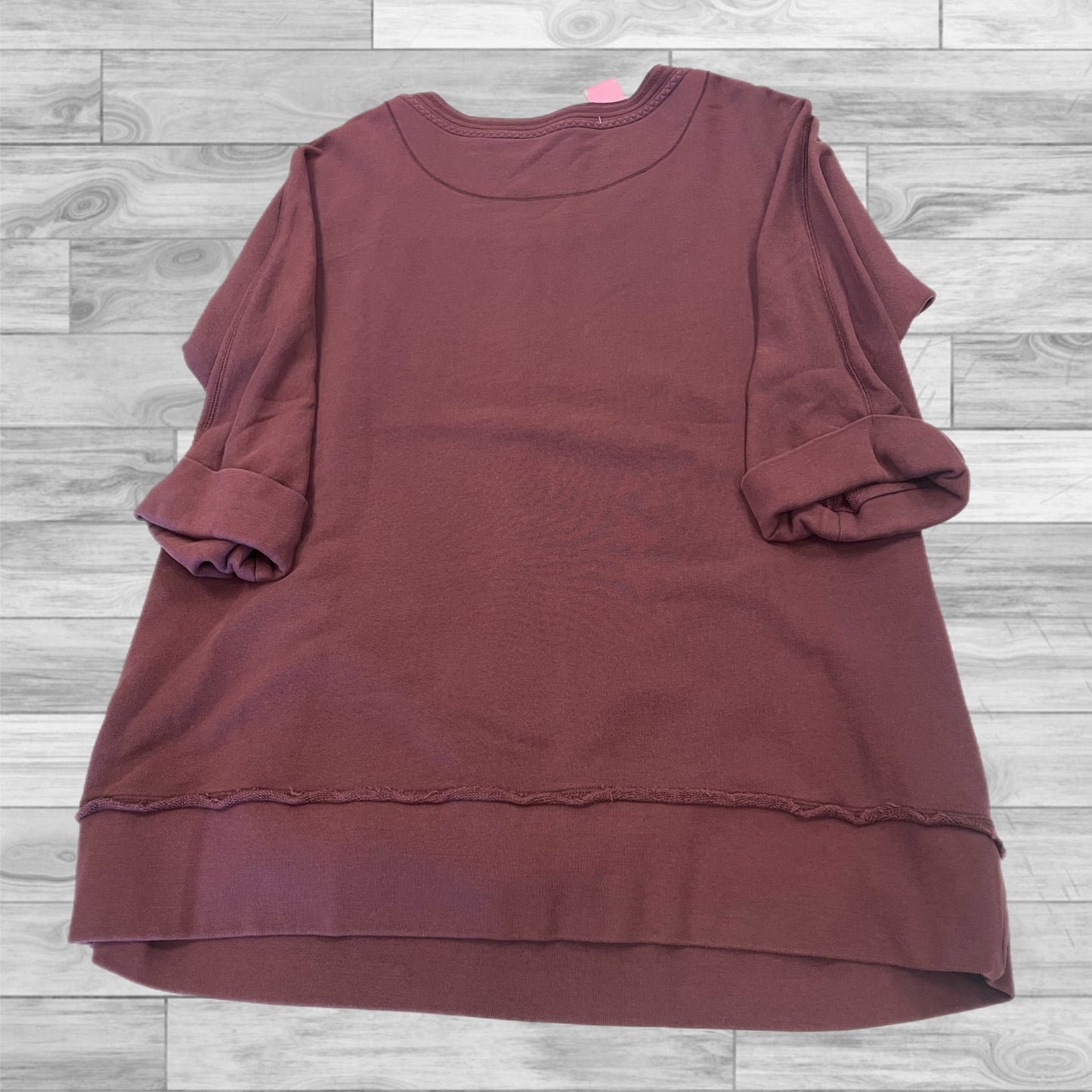 Sweatshirt Crewneck By Soft Surroundings In Burgundy, Size: L