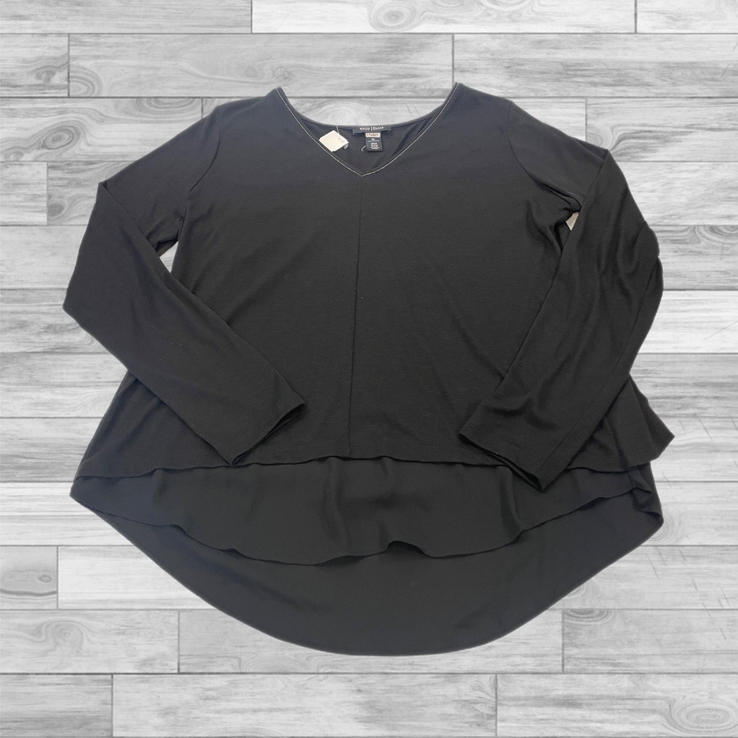 Top Long Sleeve By White House Black Market In Black, Size: Xl