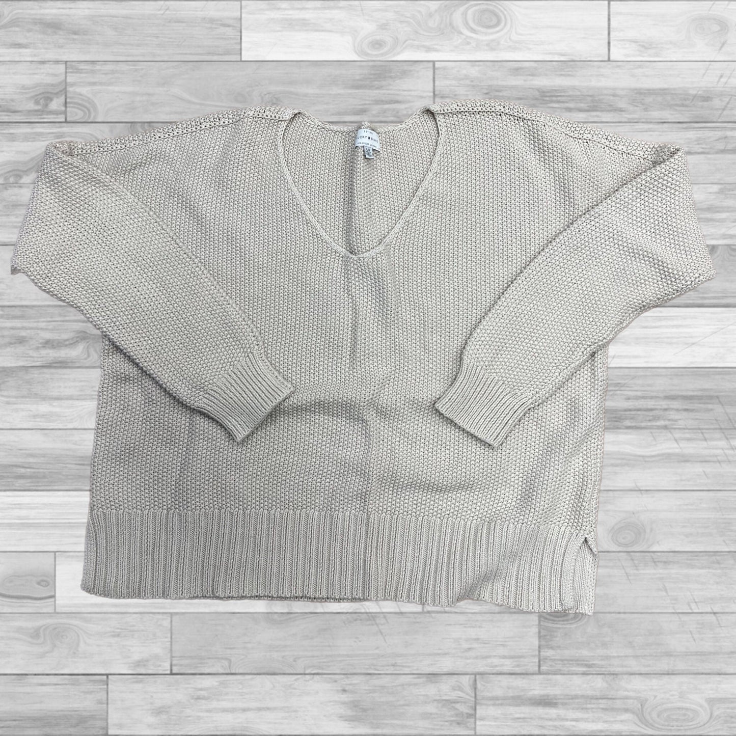 Sweater By Lucky Brand In Tan, Size: L