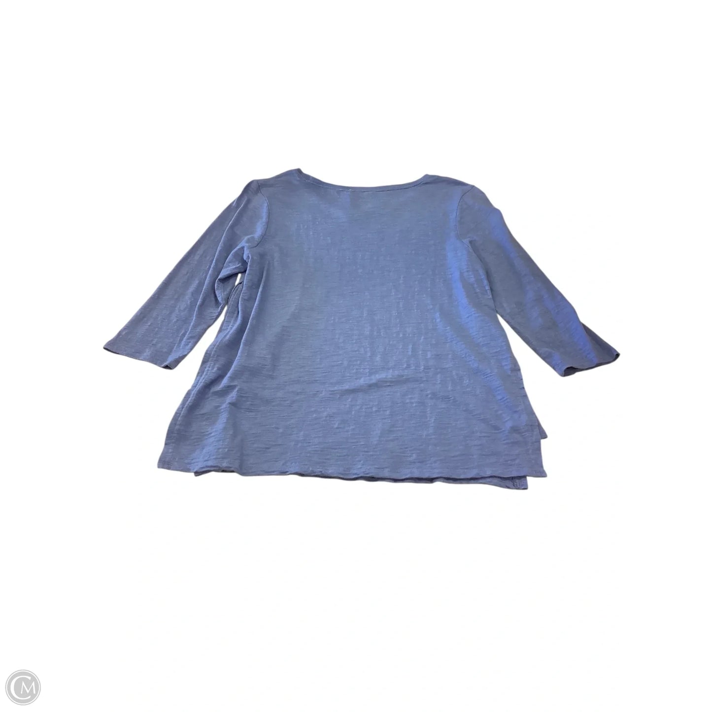 Top 3/4 Sleeve Basic By Chicos In Blue, Size: m