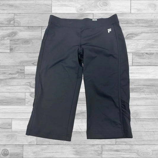 Athletic Leggings Capris By Fila In Black, Size: M