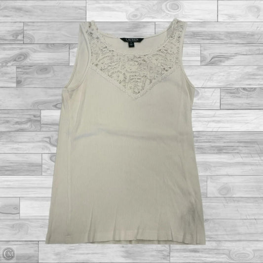 Top Sleeveless By Lauren By Ralph Lauren In White, Size: S