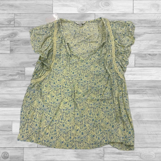 Top Short Sleeve By Lucky Brand In Yellow, Size: Xs