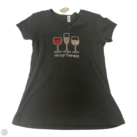 Top Short Sleeve By Clothes Mentor In Black, Size: S