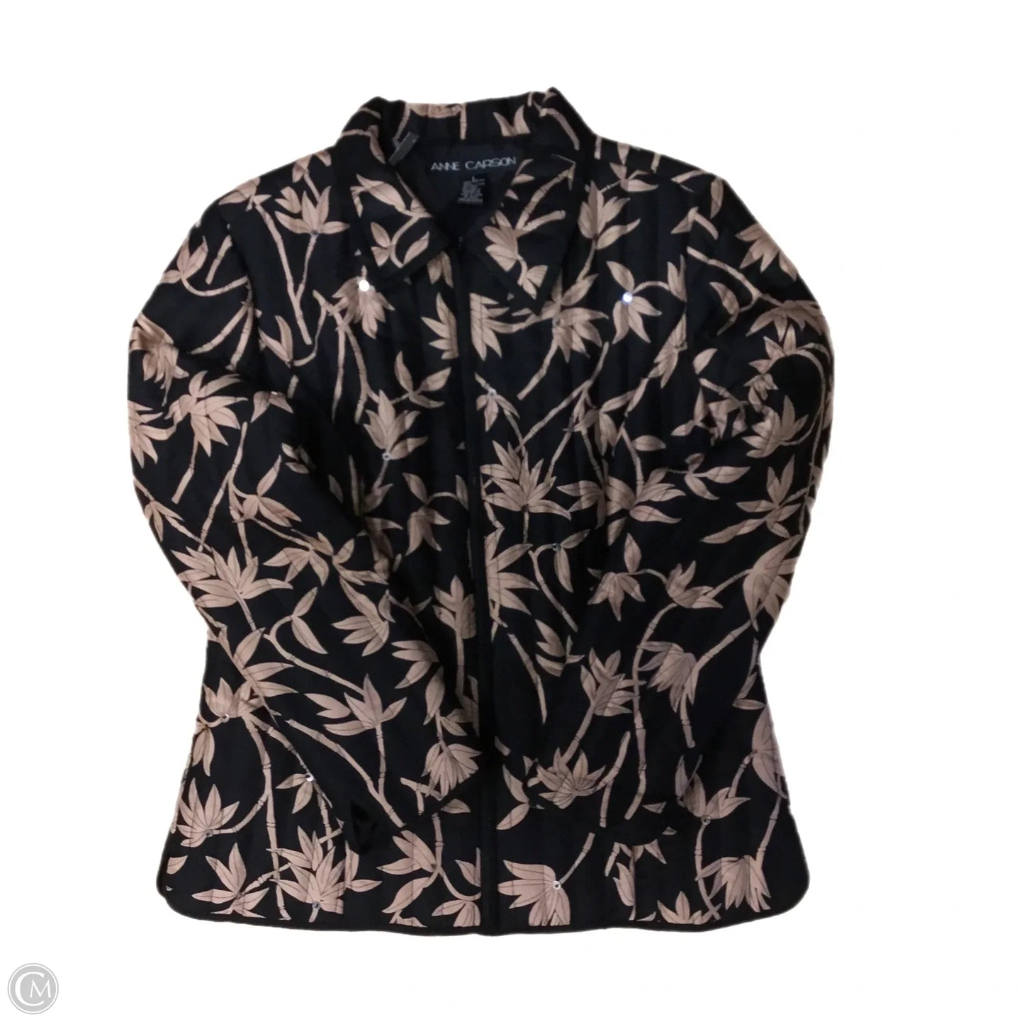 Blazer By Anne Carson In Black & Gold, Size: L