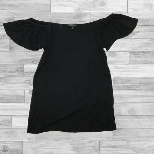 Top Short Sleeve By Ralph Lauren In Black, Size: S