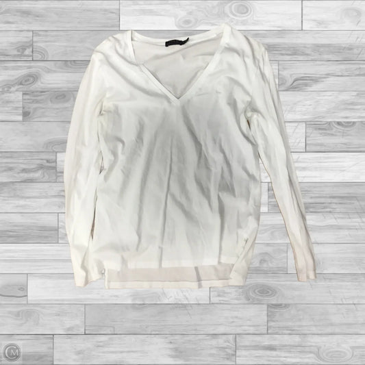 Top Long Sleeve By Ralph Lauren In White, Size: S