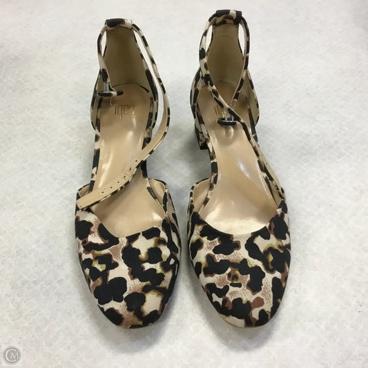 Shoes Heels Block By Cabi In Animal Print, Size: 7.5