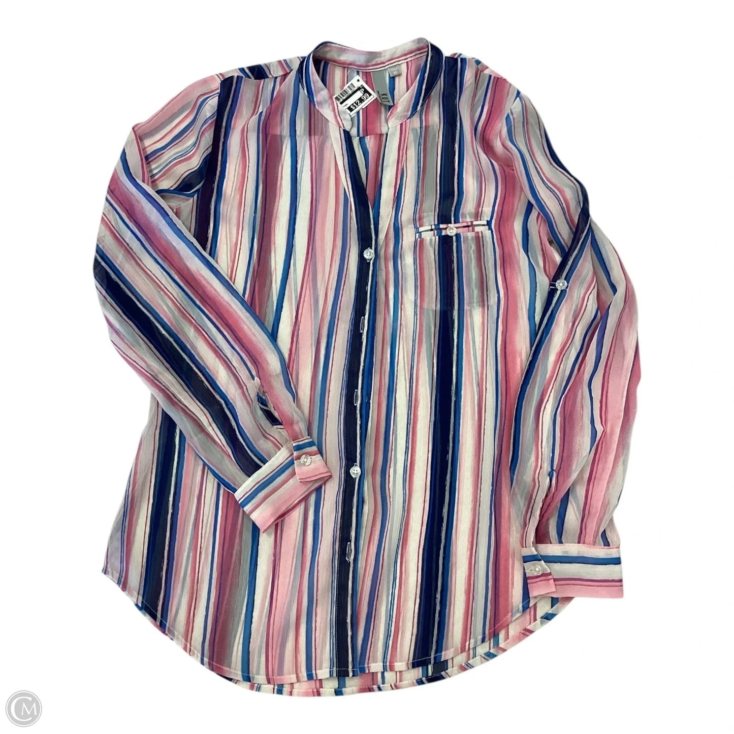 Top Long Sleeve By Kut In Striped Pattern, Size: Xs