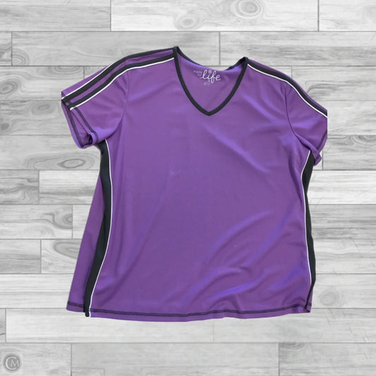 Top Short Sleeve By Clothes Mentor In Purple, Size: Xlp