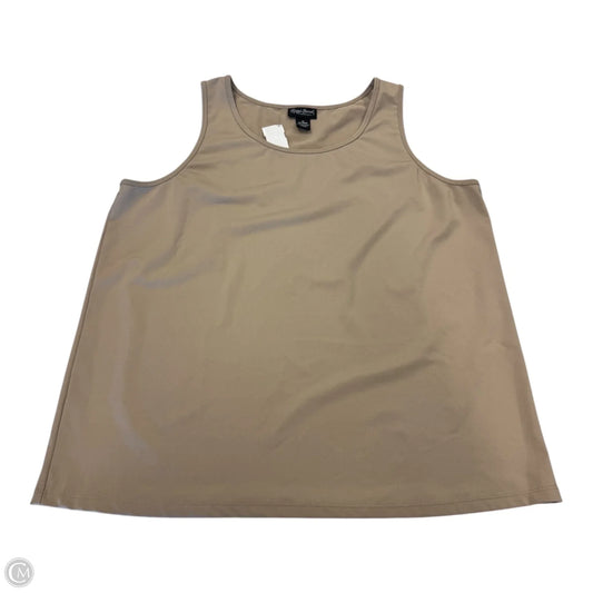 Tank Top By Maggie Barnes In Tan, Size: 1x