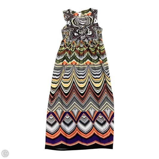 Dress Casual Maxi By Chicos In Brown & Red, Size: M