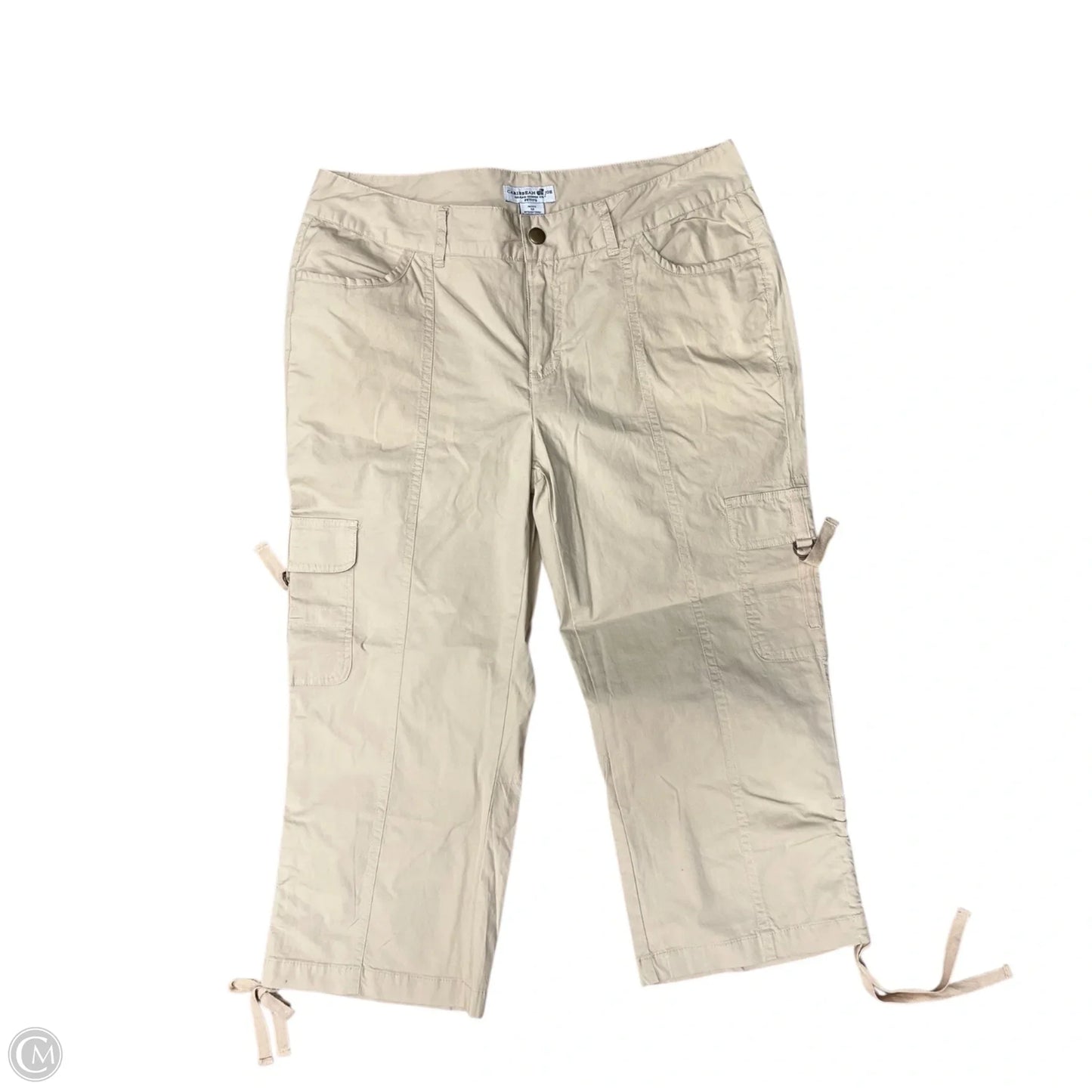Capris By Caribbean Joe In Tan, Size: 12p