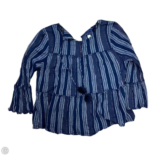 Top 3/4 Sleeve By Blue Rain In Navy, Size: L