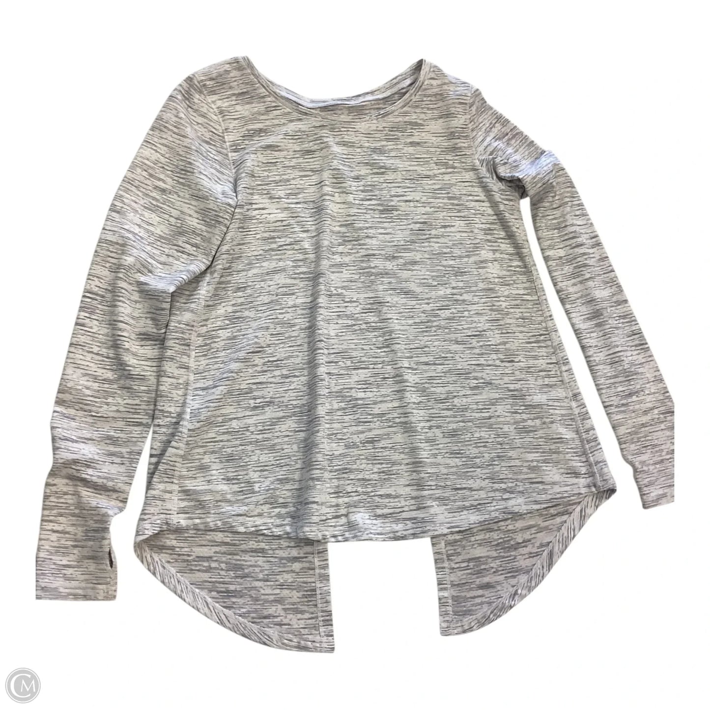 Top Long Sleeve By Zyia In Grey, Size: S