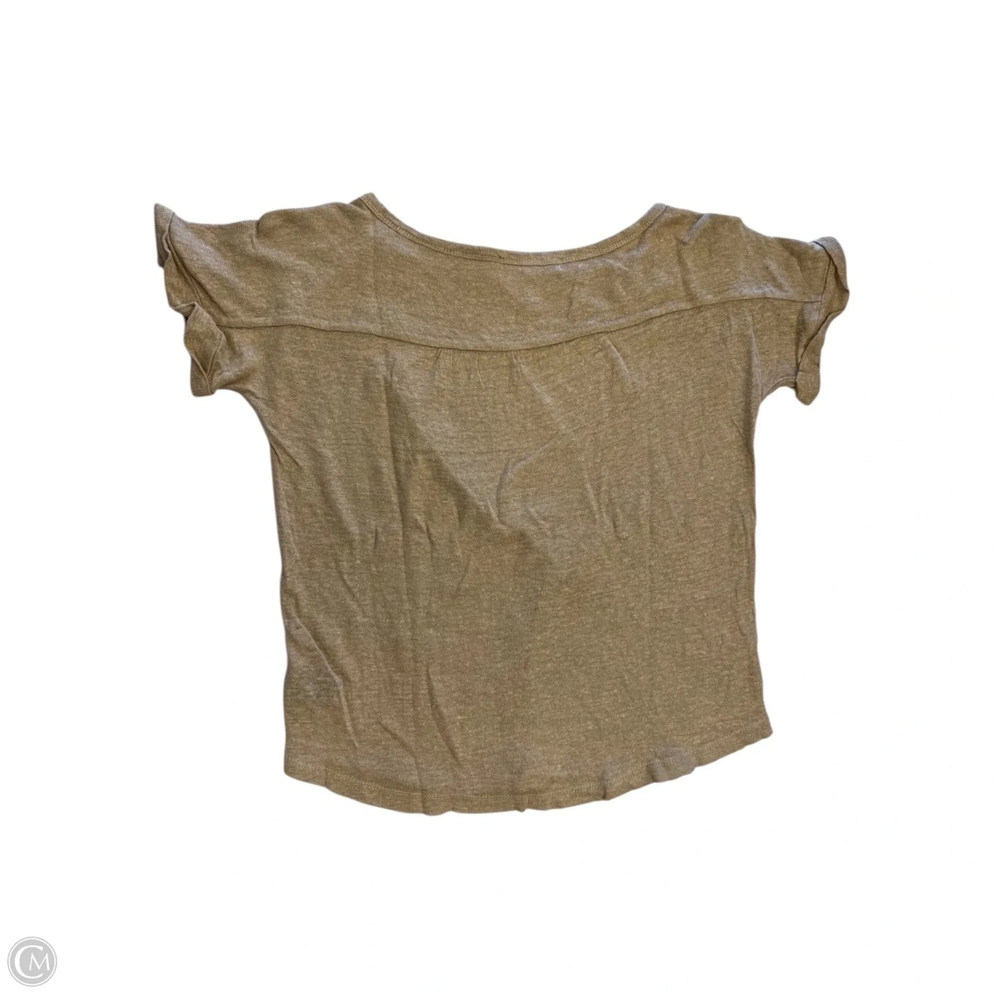 Top Short Sleeve By Ralph Lauren In Gold, Size: Xs