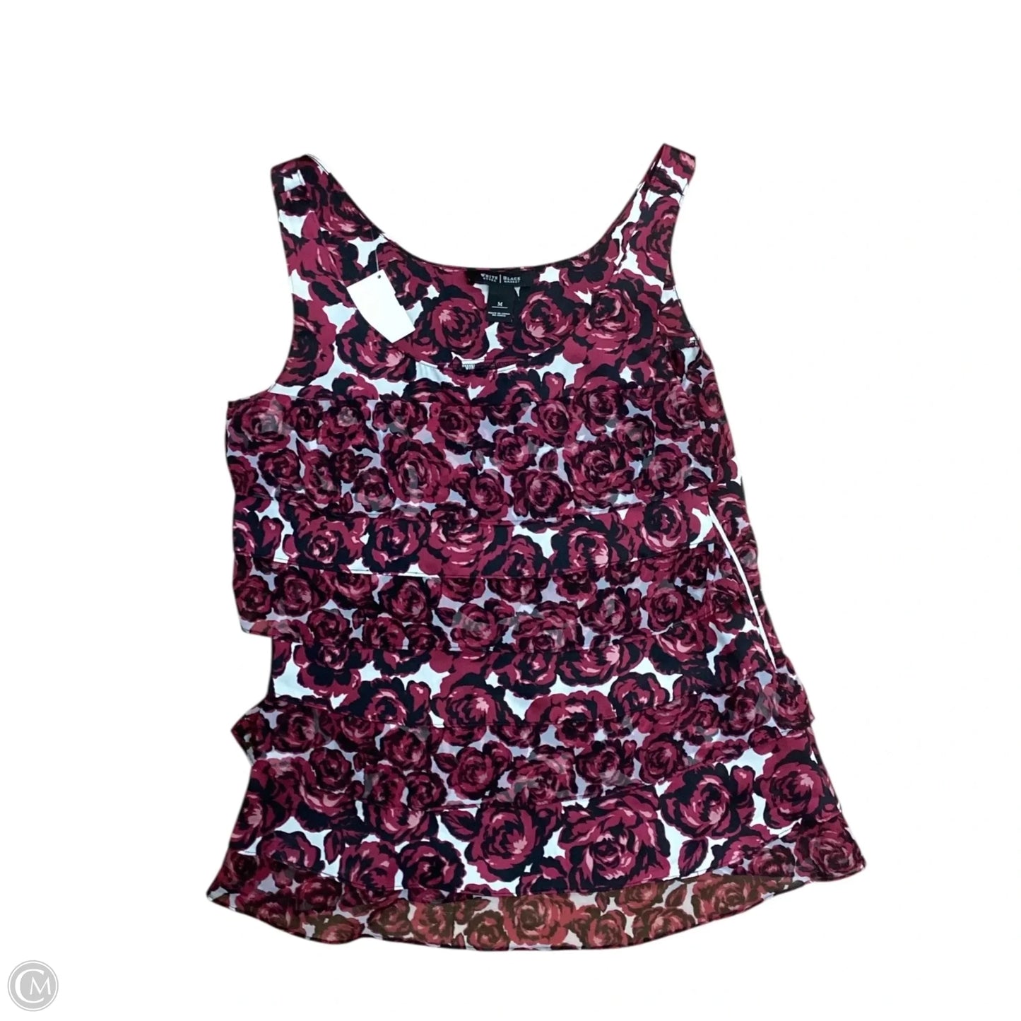 Top Sleeveless By White House Black Market In Floral Print, Size: M