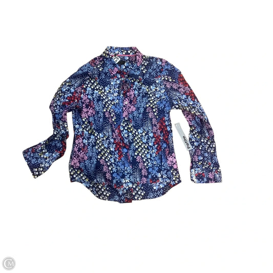 Top Long Sleeve By Talbots In Floral Print, Size: Lp