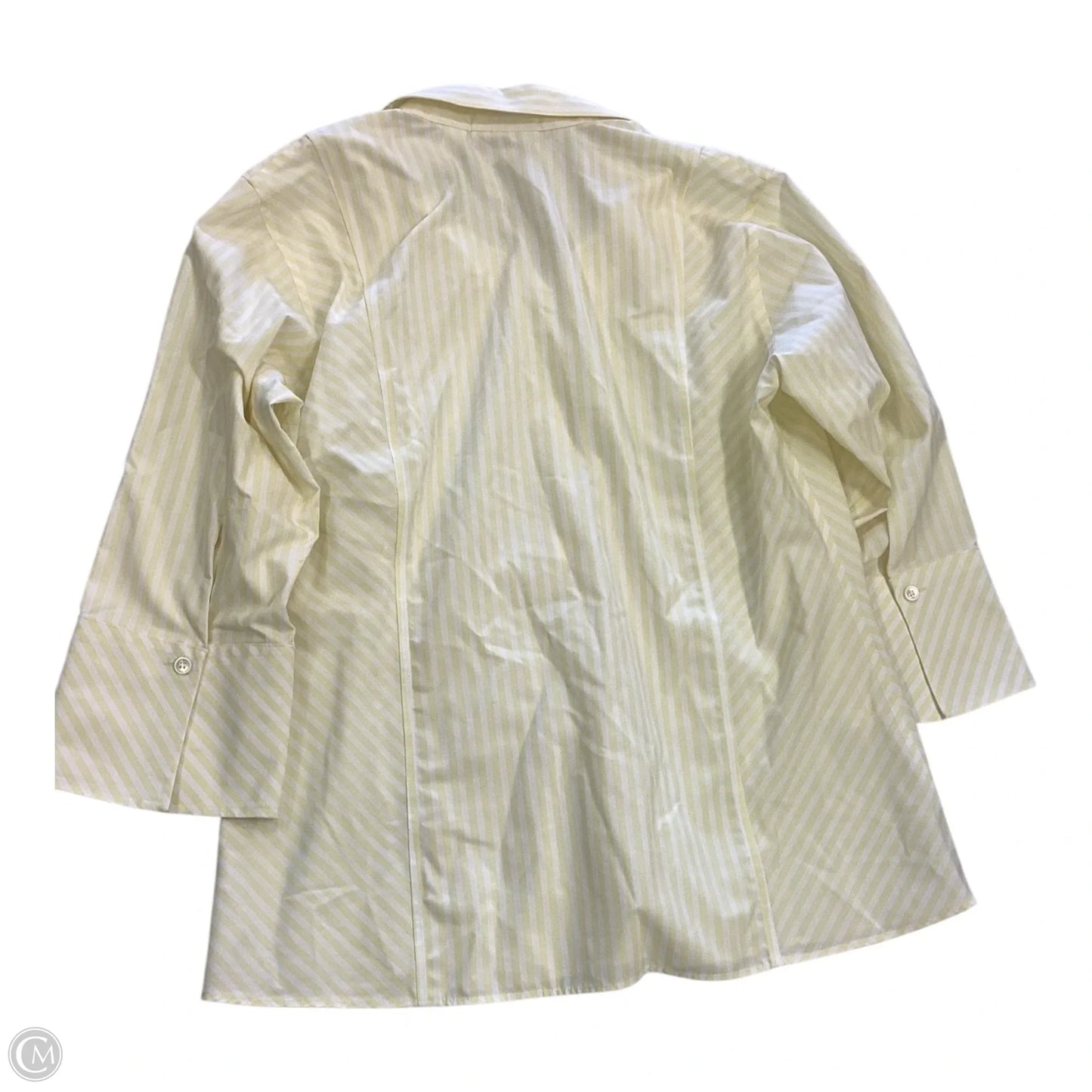 Top 3/4 Sleeve By Liz Claiborne In Yellow, Size: 10