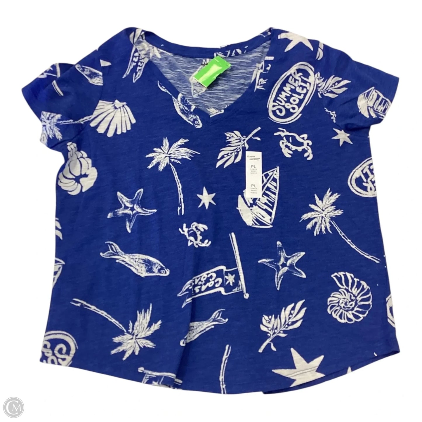 Top Short Sleeve By Sonoma In Blue, Size: Lp