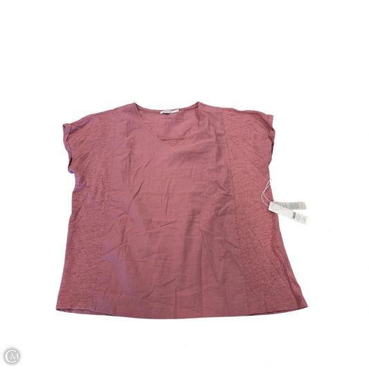 Top Short Sleeve By Chicos In Pink, Size: M