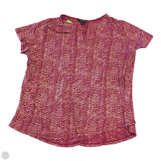 Top Short Sleeve By Lucky Brand In Pink, Size: 1x
