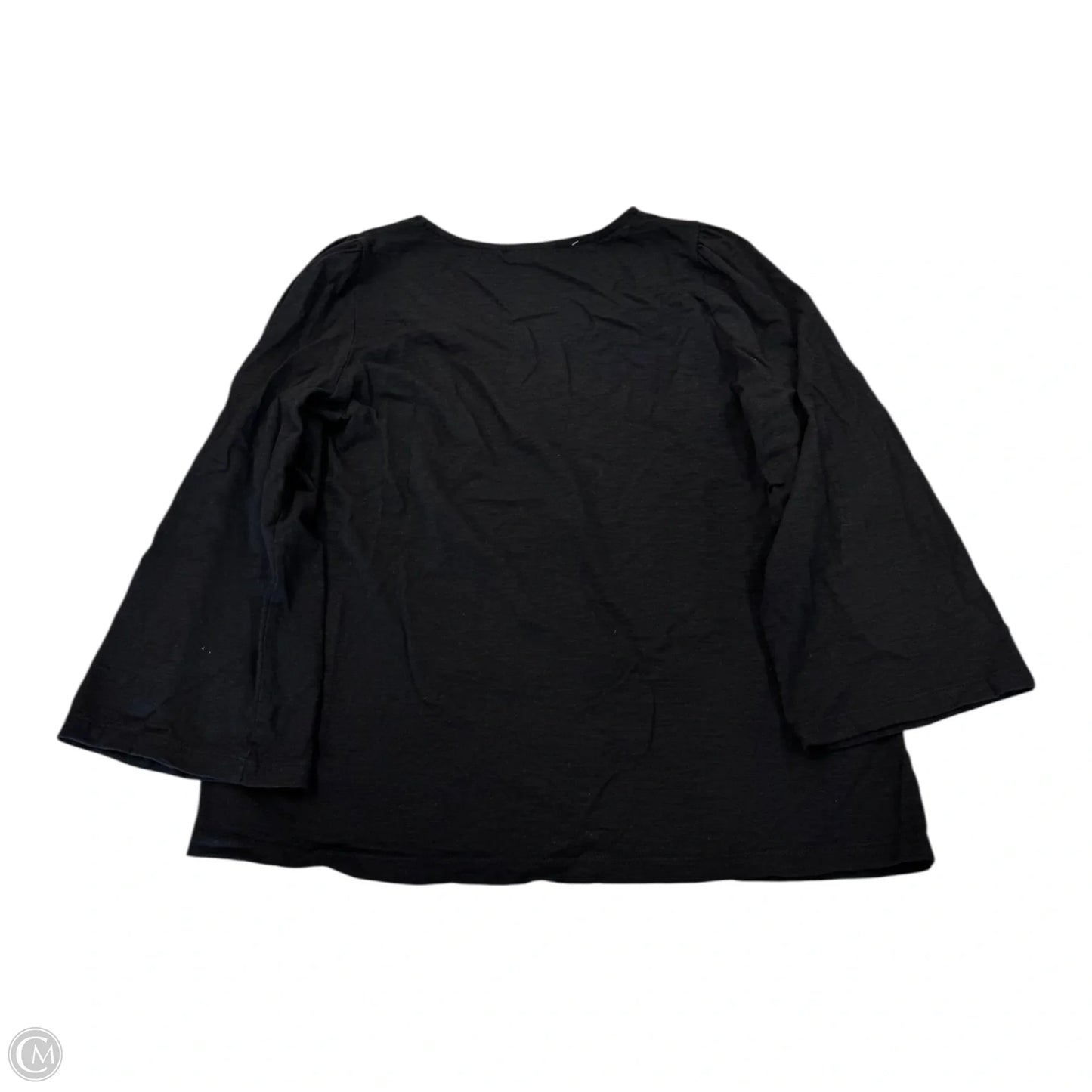 Top 3/4 Sleeve By Chicos In Black, Size: L