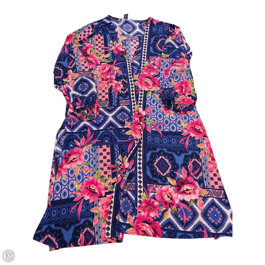 Cardigan By Clothes Mentor In Floral Print, Size: L